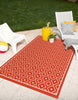 Unique Loom Outdoor Trellis OWE-OTRS1 Rust Red Area Rug