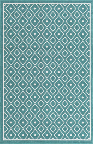 Unique Loom Outdoor Trellis OWE-OTRS1 Teal Area Rug