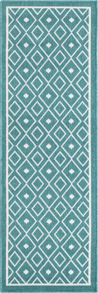 Unique Loom Outdoor Trellis OWE-OTRS1 Teal Area Rug