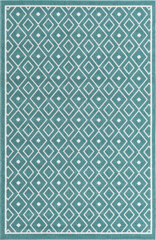 Unique Loom Outdoor Trellis OWE-OTRS1 Teal Area Rug