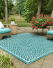 Unique Loom Outdoor Trellis OWE-OTRS1 Teal Area Rug