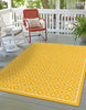 Unique Loom Outdoor Trellis OWE-OTRS1 Yellow Area Rug 7' 10'' X 10' Lifestyle Image Feature