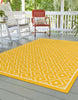 Unique Loom Outdoor Trellis OWE-OTRS1 Yellow Area Rug