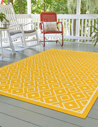 Unique Loom Outdoor Trellis OWE-OTRS1 Yellow Area Rug