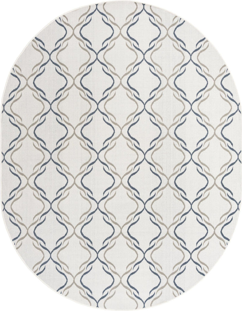 Unique Loom Outdoor Trellis OWE-OTRS2 Ivory Area Rug