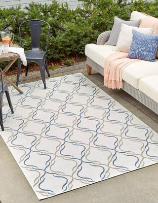 Unique Loom Outdoor Trellis OWE-OTRS2 Ivory Area Rug