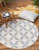 Unique Loom Outdoor Trellis OWE-OTRS2 Ivory Area Rug