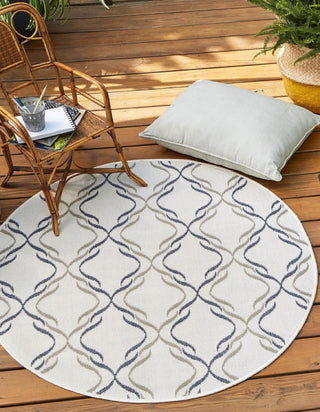 Unique Loom Outdoor Trellis OWE-OTRS2 Ivory Area Rug