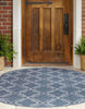 Unique Loom Outdoor Trellis OWE-OTRS2 Navy Blue Area Rug