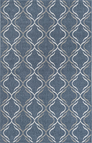 Unique Loom Outdoor Trellis OWE-OTRS2 Navy Blue Area Rug