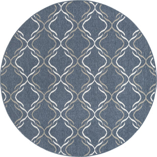 Unique Loom Outdoor Trellis OWE-OTRS2 Navy Blue Area Rug