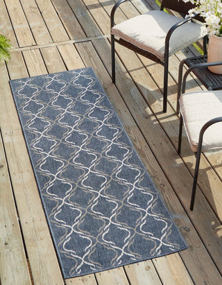 Unique Loom Outdoor Trellis OWE-OTRS2 Navy Blue Area Rug