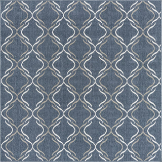 Unique Loom Outdoor Trellis OWE-OTRS2 Navy Blue Area Rug