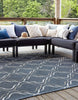 Unique Loom Outdoor Trellis OWE-OTRS2 Navy Blue Area Rug