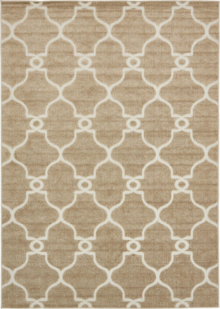 Unique Loom Outdoor Trellis T-AHENK-LAGOS-F019A Light Brown Area Rug