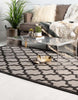 Unique Loom Outdoor Trellis T-AHENK-LAGOS-F768A Black Area Rug