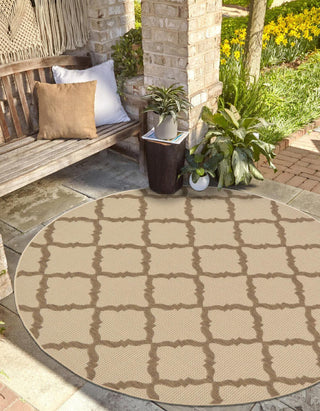 Unique Loom Outdoor Trellis T-KOZA-20423A Beige Area Rug