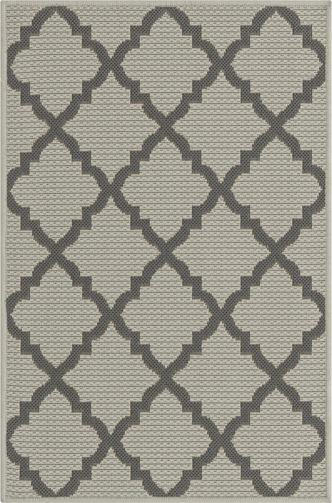 Unique Loom Outdoor Trellis T-KOZA-20423A Gray Area Rug