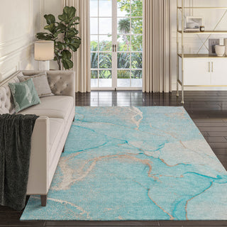 Dalyn Odyssey OY7 Teal Machine Washable Area Rug