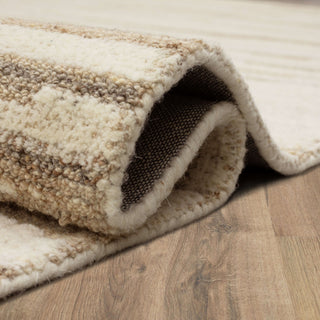 Karastan Forsyth Park Oyster Creek Ivory Beige Area Rug Corner Image