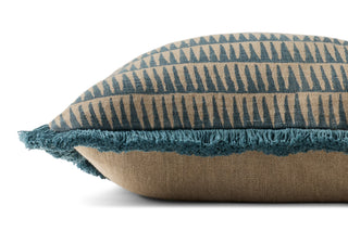 Loloi Pillow PLL0202 Natural / Blue Corner Image