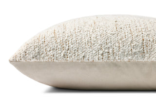 Loloi II Pillow PLL0192 Ivory / Rustic Brown Corner Image