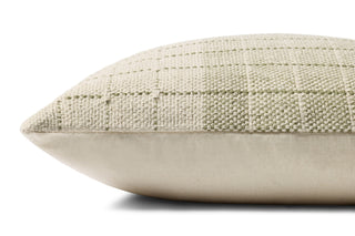 Loloi II Pillow PLL0193 Green / Natural Corner Image