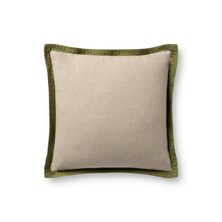 Loloi Pillows PLL0197 Natural / Green Main Image