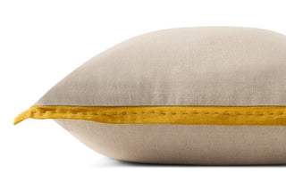 Loloi Pillow PLL0197 Natural / Mustard Corner Image