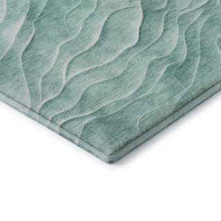 Dalyn Pacifica PA1 Aqua Machine Washable Area Rug Corner Image