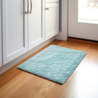 Dalyn Pacifica PA1 Aqua Machine Washable Area Rug Scatter Lifestyle Image Feature