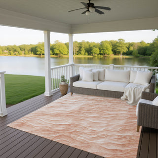 Dalyn Pacifica PA1 Coral Machine Washable Area Rug Outdoor Lifestyle Image Feature