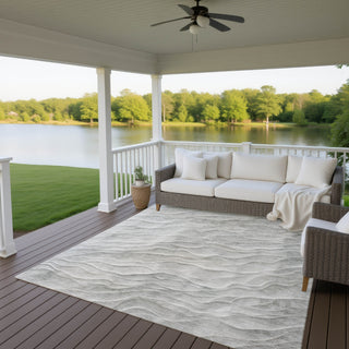 Dalyn Pacifica PA1 Taupe Machine Washable Area Rug Outdoor Lifestyle Image Feature