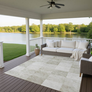 Dalyn Pacifica PA10 Beige Machine Washable Area Rug Outdoor Lifestyle Image Feature