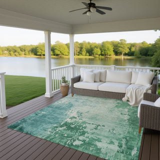 Dalyn Pacifica PA11 Emerald Machine Washable Area Rug Outdoor Lifestyle Image Feature