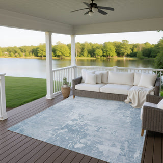 Dalyn Pacifica PA11 Sky Machine Washable Area Rug Outdoor Lifestyle Image Feature