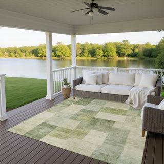 Dalyn Pacifica PA12 Aloe Machine Washable Area Rug Outdoor Lifestyle Image Feature