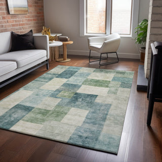 Dalyn Pacifica PA12 Seafoam Machine Washable Area Rug Lifestyle Image Feature