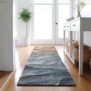 Dalyn Pacifica PA2 Teal Machine Washable Area Rug Runner Lifestyle Image Feature
