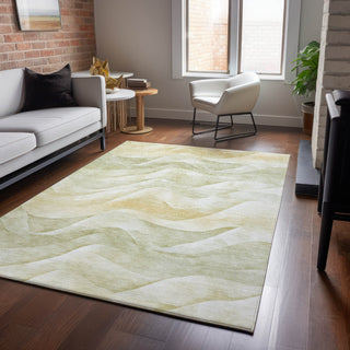 Dalyn Pacifica PA3 Aloe Machine Washable Area Rug Lifestyle Image Feature