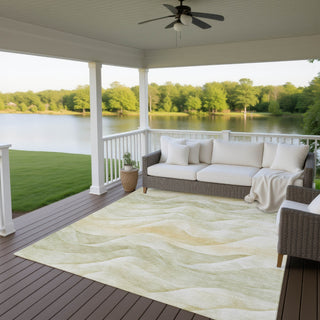 Dalyn Pacifica PA3 Aloe Machine Washable Area Rug Outdoor Lifestyle Image Feature