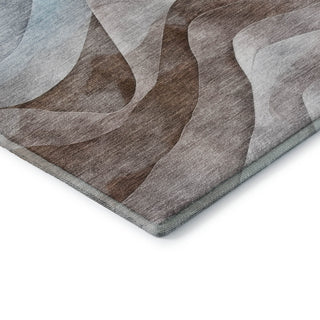 Dalyn Pacifica PA3 Mocha Machine Washable Area Rug Corner Image