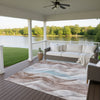 Dalyn Pacifica PA3 Mocha Machine Washable Area Rug Outdoor Lifestyle Image Feature