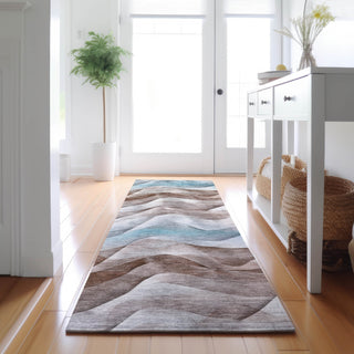 Dalyn Pacifica PA3 Mocha Machine Washable Area Rug Runner Lifestyle Image Feature