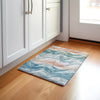 Dalyn Pacifica PA3 Teal Machine Washable Area Rug Scatter Lifestyle Image Feature