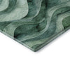Dalyn Pacifica PA4 Teal Machine Washable Area Rug Corner Image