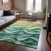 Dalyn Pacifica PA4 Teal Machine Washable Area Rug Lifestyle Image Feature