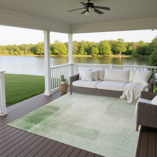 Dalyn Pacifica PA5 Aloe Machine Washable Area Rug Outdoor Lifestyle Image Feature
