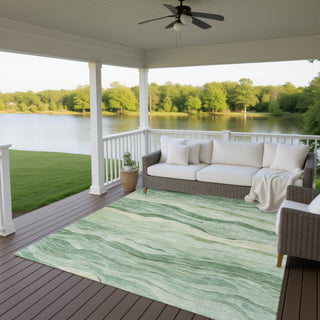 Dalyn Pacifica PA6 Green Machine Washable Area Rug Outdoor Lifestyle Image Feature
