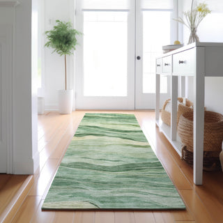 Dalyn Pacifica PA6 Green Machine Washable Area Rug Runner Lifestyle Image Feature